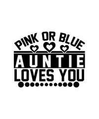 pink or blue auntie loves you svg