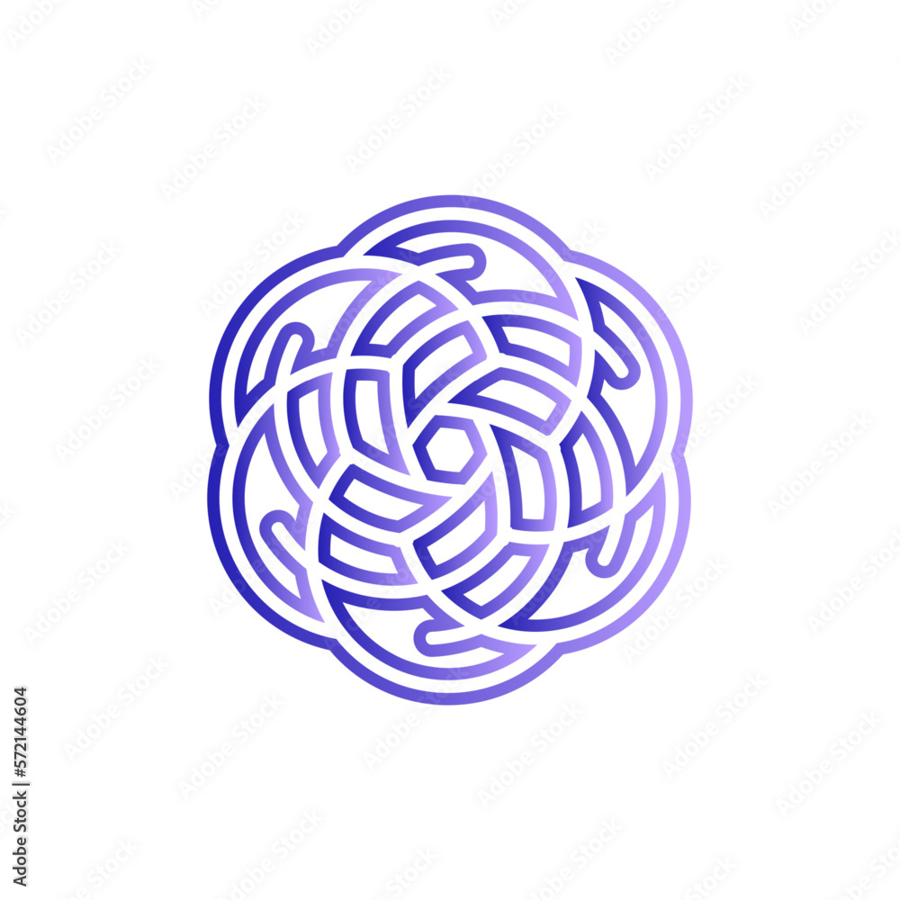 Aufkleber abstract colorful geometric circular symbol design with modern shape concept.