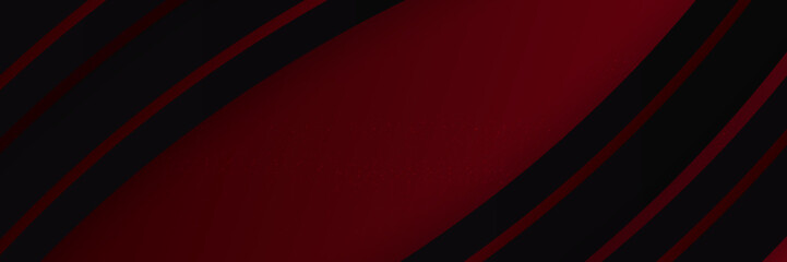 Vector Illustration of Dramatic Dark Red and Black Banner Background - Ideal for Promotions and Advertising