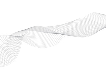 Fototapeta premium Abstract grey, white smooth element swoosh speed wave modern stream background. Abstract wave line for banner, template, wallpaper background with wave design. Vector illustration