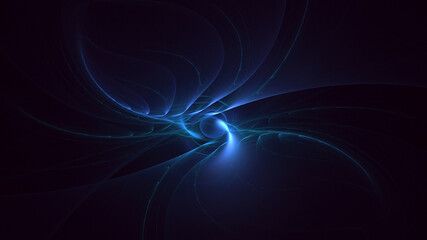 3D rendering abstract multicolor fractal light background