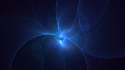 3D rendering abstract multicolor fractal light background