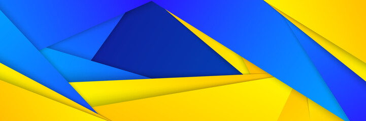 Vibrant Blue and Yellow Gradient Background Vector Illustration