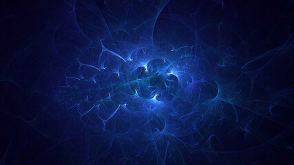 3D rendering abstract multicolor fractal light background