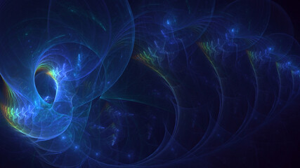 3D rendering abstract colorful fractal light background