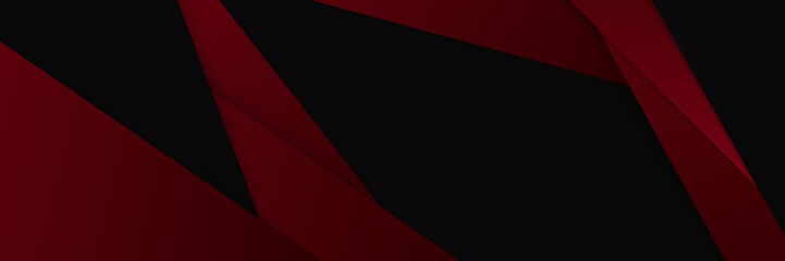 Vector Illustration of Dramatic Dark Red and Black Banner Background - Ideal for Promotions and Advertising