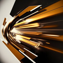 Abstract fast moving lines. High speed motion blur. Concept technology background, Generative AI