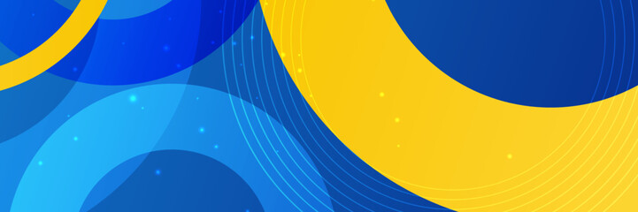 Business banner design web template, Horizontal header web banner. Modern Gradient Blue and yellow cover header background for website. Social Media Cover ads banner, flyer, invitation card