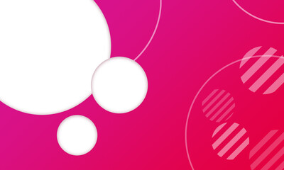 pink gradient with white circle round graphic abstract background
