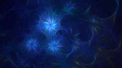 Fototapeta premium 3D rendering abstract multicolor fractal light background