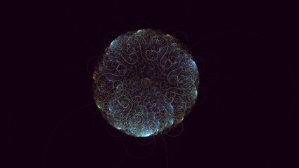 3D rendering abstract round light background