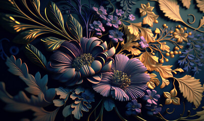 Intricate, decorative floral patterns