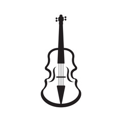 Naklejka premium Violin logo images illustration