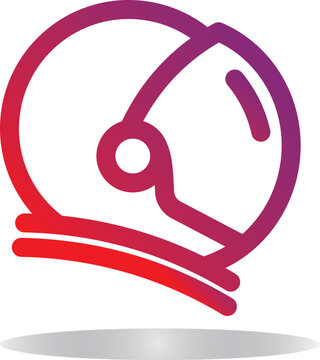 logo illustration of a space helmet 