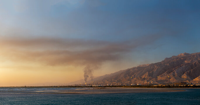 Panorama, South Pars Gas Refinery, Nayband National Park, Iran