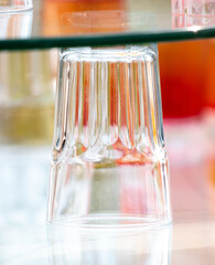 Inverted glass cut glass.