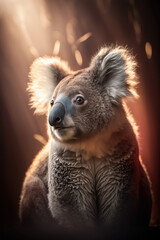 amazing portrait of a koala, sunnt day