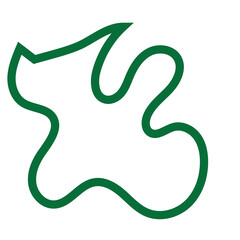 Green Abstract Shapes Lines