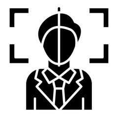 Vector Design Face Scan Icon Style