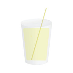 lemon water in a glass, vector illustration