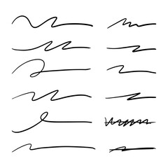 Swooshes and flourish brush stroke vector collection.