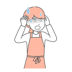 ショックを受けている女性