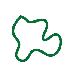 Green Abstract Shapes Lines