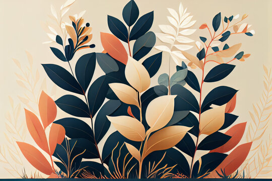 seamless pattern wallpaper with leaves