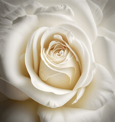 White rose close up macro,  Holiday gift, love. Generative AI