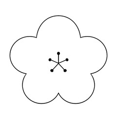 白黒　梅イラスト