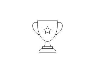 Winner cup, prize icon. Vector illustration.