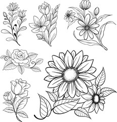 seamless pattern with flowers