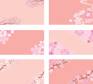 中華風　フレーム枠　春　桜