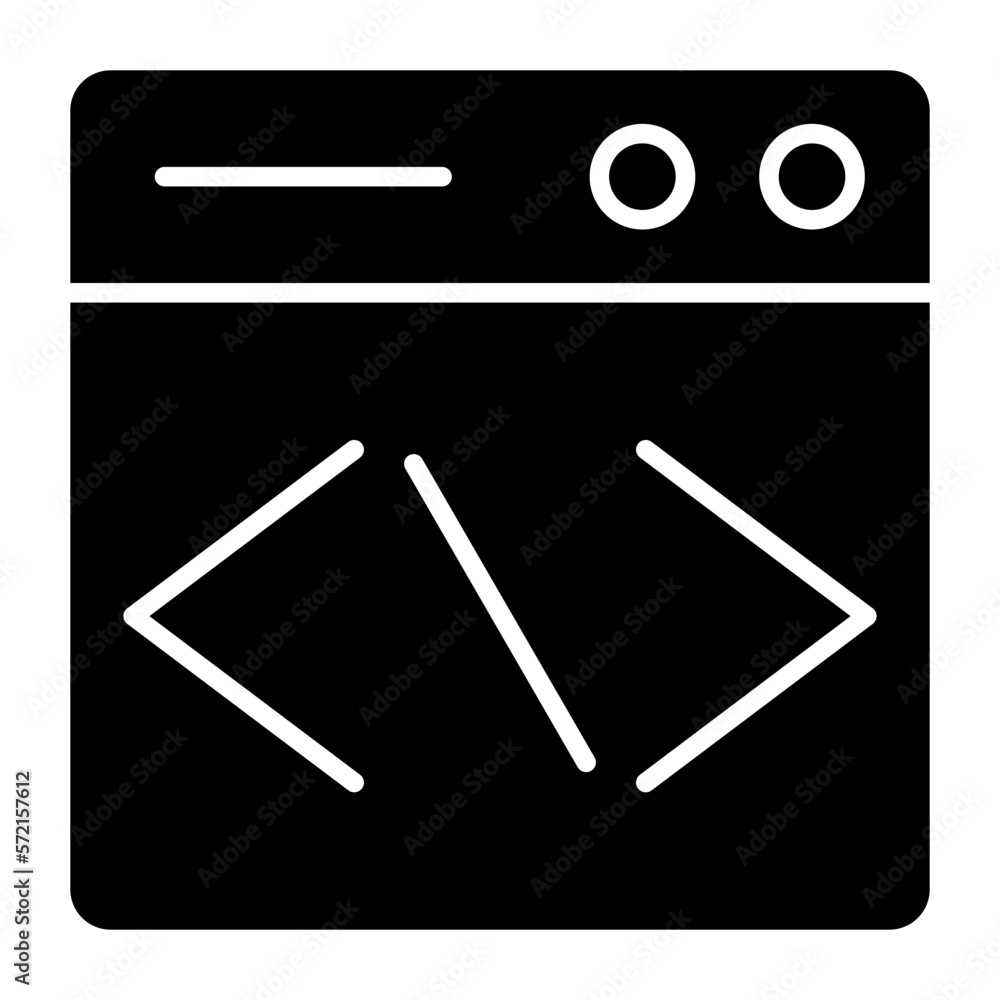 Wall mural vector design website coding icon style