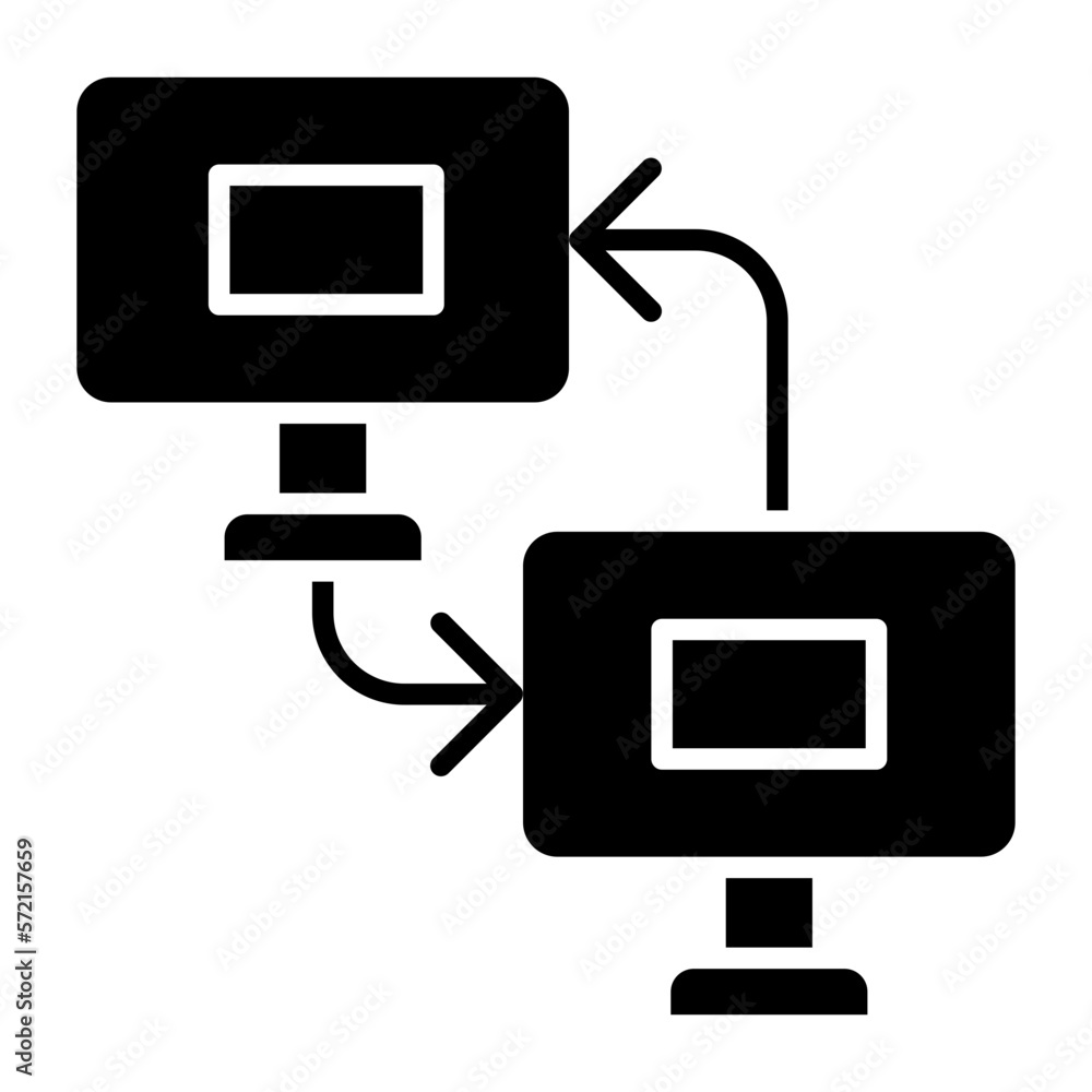 Poster vector design data transfer icon style