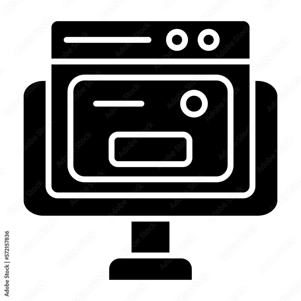Poster vector design browser pop up icon style