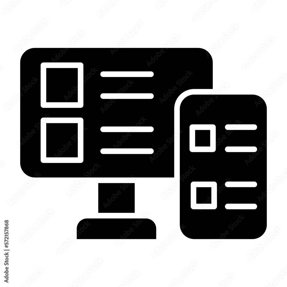 Poster vector design responsive design icon style