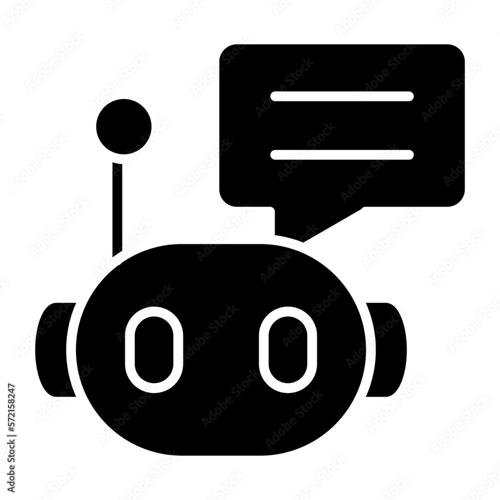 Poster vector design chat bot icon style