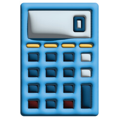 3D illustration calculator in office set 