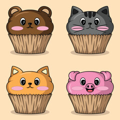 artwork illustration and t shirt design cute cat cake for sticker