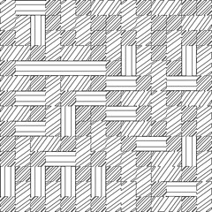Abstract striped textured geometric pattern. Line Art Pattern.