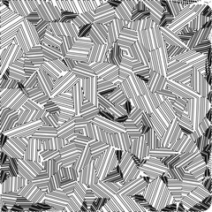 Abstract striped textured geometric pattern. Line Art Pattern.