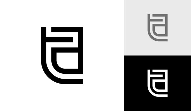 Letter TA initial monogram logo design vector