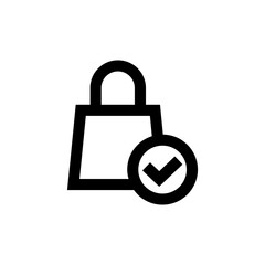 shopping bag line icon