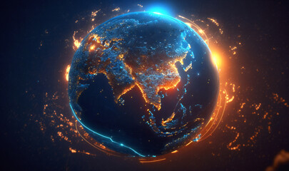 Fototapeta premium The role of satellite internet in connecting remote areas of the earth