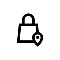 shopping bag line icon