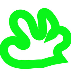 Obraz premium Green Lines Abstract Transparent 