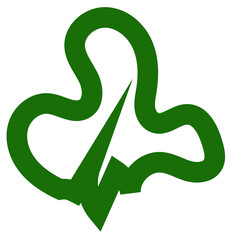 Fototapeta premium Green Lines Abstract Transparent 