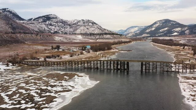 The Stunning Architecture of the Pritchard Bridge in a Wintery Landscape