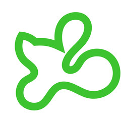 Green Lines Abstract Transparent 